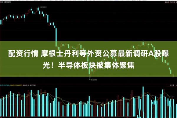 配资行情 摩根士丹利等外资公募最新调研A股曝光！半导体板块被集体聚焦